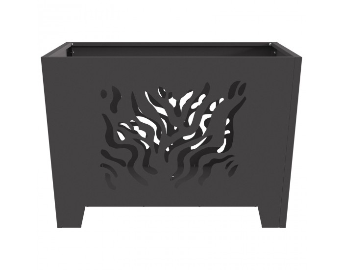 Sonata H Огнище Квадратно Черно 60x60x40 см Стомана