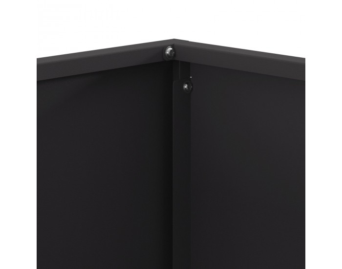 Sonata H Огнище Квадратно Черно 60x60x40 см Стомана