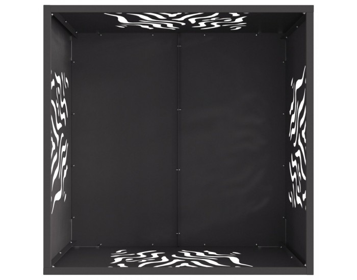 Sonata H Огнище Квадратно Черно 60x60x40 см Стомана