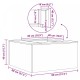 Sonata H Кладенец Черен 80x80x40 см Стомана