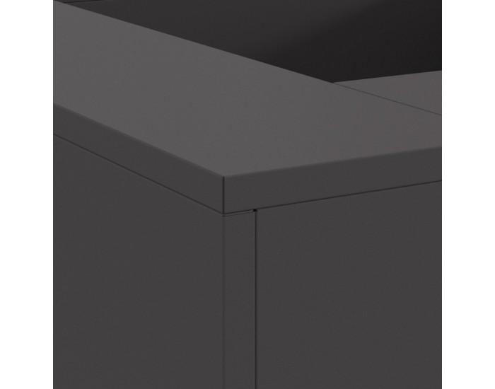 Sonata H Кладенец Черен 80x80x40 см Стомана