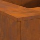 Sonata H Огнище Квадратна 80x80x40 см от Обветрена Стомана