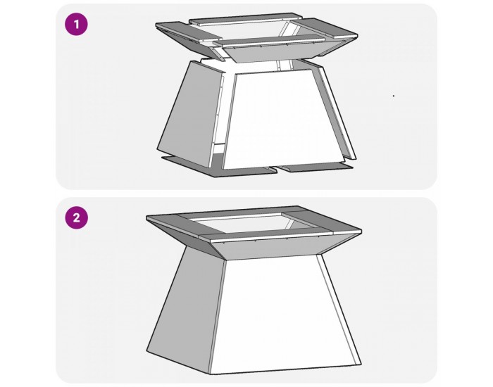 Sonata H Огнище 48x48x40 см Обработена стомана