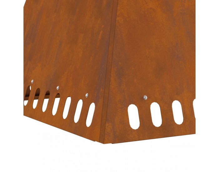 Sonata H Огнище 60x60x50 см, обветрена стомана