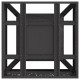 Sonata H Огнище Квадратно Черно 60x60x30 см Стомана