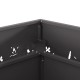 Sonata H Огнище Квадратно Черно 60x60x30 см Стомана