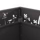 Sonata H Огнище Квадратно Черно 80x80x30 см Стомана