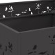 Sonata H Огнище Квадратно Черно 80x80x30 см Стомана