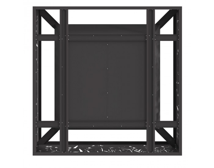 Sonata H Огнище Квадратно Черно 80x80x30 см Стомана