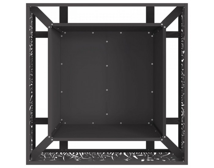 Sonata H Огнище Квадратно Черно 80x80x30 см Стомана