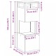Sonata H Огнище Квадратно Черно 35x35x100 см Стомана