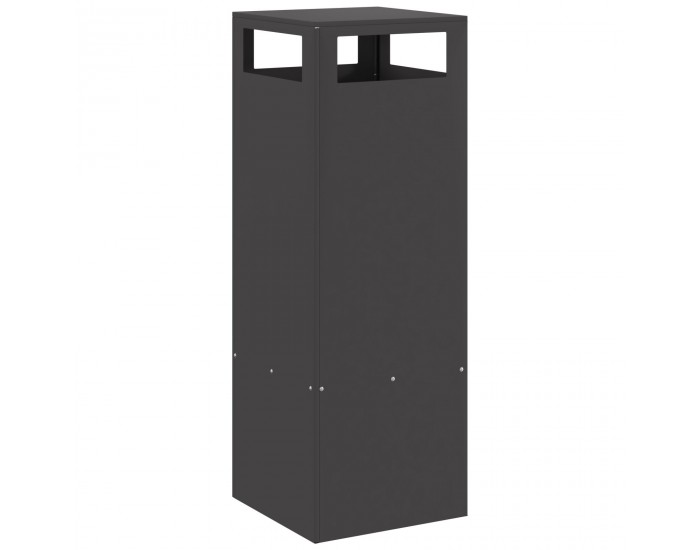 Sonata H Огнище Квадратно Черно 35x35x100 см Стомана