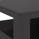 Sonata H Огнище Квадратно Черно 35x35x100 см Стомана