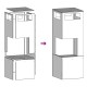 Sonata H Пожарна яма Квадратна 35x35x100 см от корозионноустойчива стомана