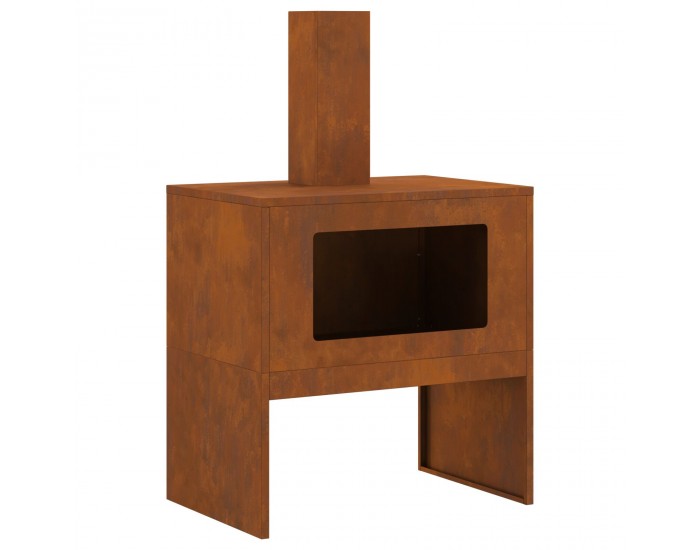 Sonata H Огнище с комин 60x40x96 см от Weathering Steel