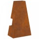 Sonata H Огнище с място за съхранение на дърва 60x35x100 см от Weathering Steel