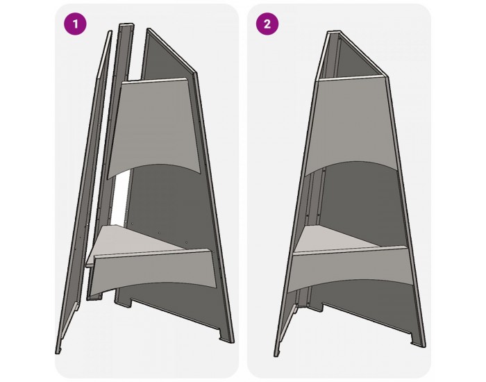 Sonata H Пиродж на огън Пирамида 50x45x95 см Износена стомана
