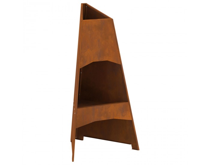 Sonata H Пиродж на огън Пирамида 50x45x95 см Износена стомана