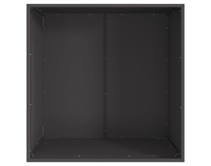 Sonata H Черно квадратно огнище 80x80x43 см от стомана