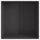 Sonata H Черно квадратно огнище 80x80x43 см от стомана