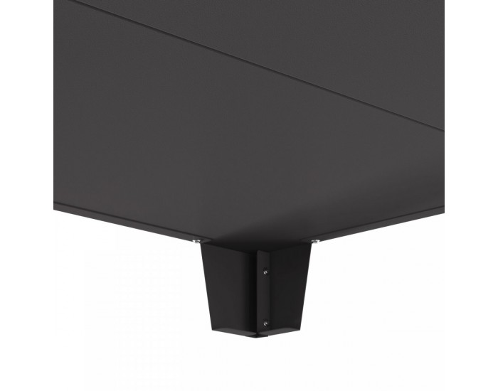 Sonata H Черно квадратно огнище 80x80x43 см от стомана