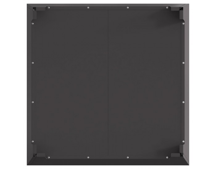 Sonata H Черно квадратно огнище 80x80x43 см от стомана