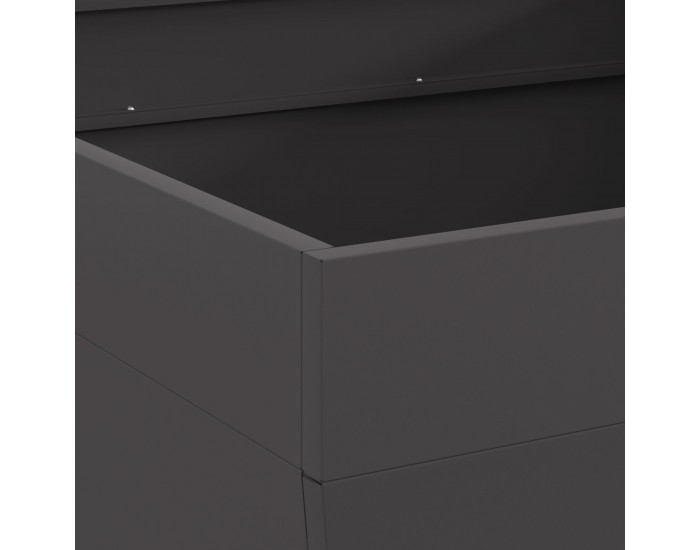 Sonata H Черно квадратно огнище 80x80x43 см от стомана
