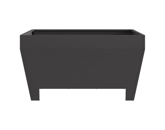 Sonata H Черно квадратно огнище 80x80x43 см от стомана