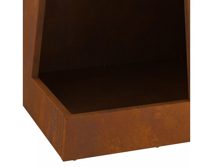 Sonata H Огнище с място за дърва 35x35x100 см Отшелник стомана