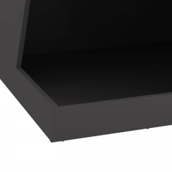 Sonata H Огнище с място за дърва Черно 50x50x100 см Стомана - Pentru șeminee, coșuri de fum și sobe pe lemne