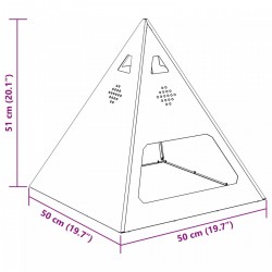 Sonata H Огнище Пирамида Черно 50x50x51 см Стомана - Pentru șeminee, coșuri de fum și sobe pe lemne