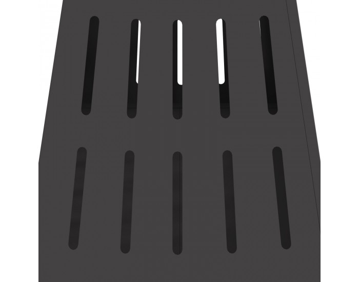Sonata H Квадратно огнище Черно 50x50x70 см Стомана
