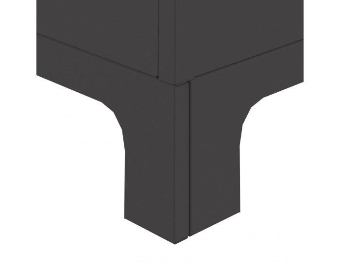 Sonata H Квадратно огнище Черно 50x50x70 см Стомана