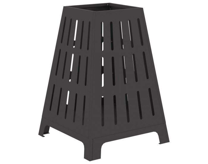 Sonata H Квадратно огнище Черно 50x50x70 см Стомана