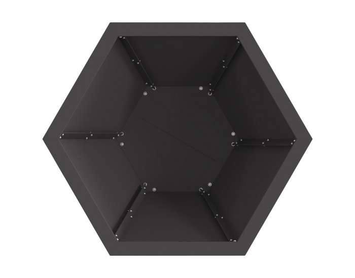 Sonata H Огнище Шестоъгълно Черно 50x50x40 см Стомана