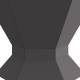 Sonata H Огнище Шестоъгълно Черно 50x50x40 см Стомана