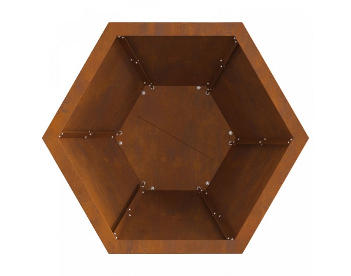 Sonata H Огнище Хексагонално 50x50x40 см От бурен стомана