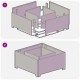 живоXL Огнище Квадратно 80x80x40 см Обработена стомана