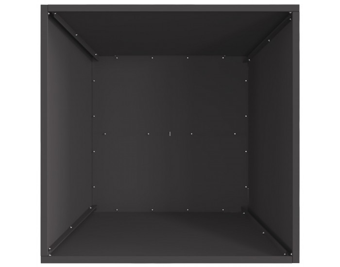 Sonata H Огнивце Квадратно Черно 60x60x30 см Стомана