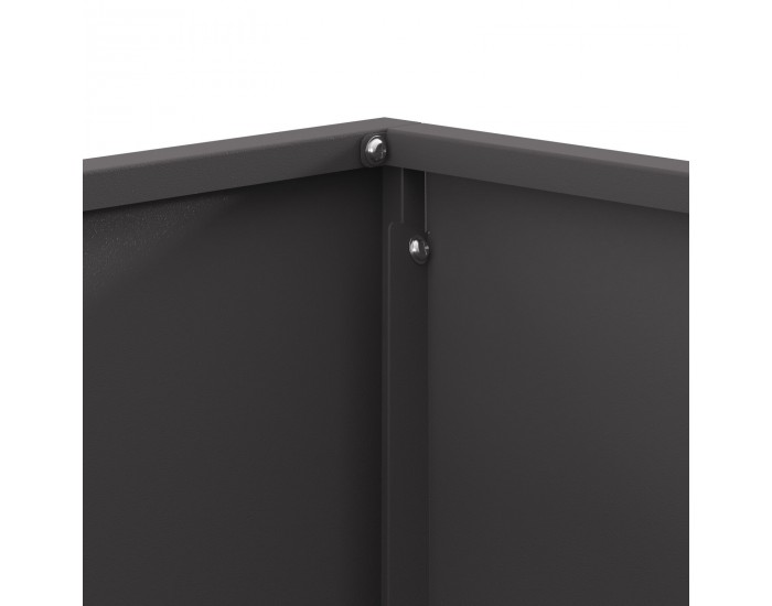 Sonata H Огнивце Квадратно Черно 60x60x30 см Стомана