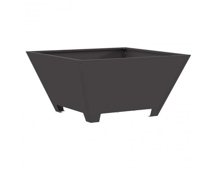 Sonata H Огнивце Квадратно Черно 60x60x30 см Стомана