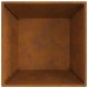 Sonata H Пожарна яма Квадратна 60x60x30 см от Обветрена стомана