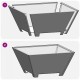 Sonata H Пожарна яма Квадратна 60x60x30 см от Обветрена стомана