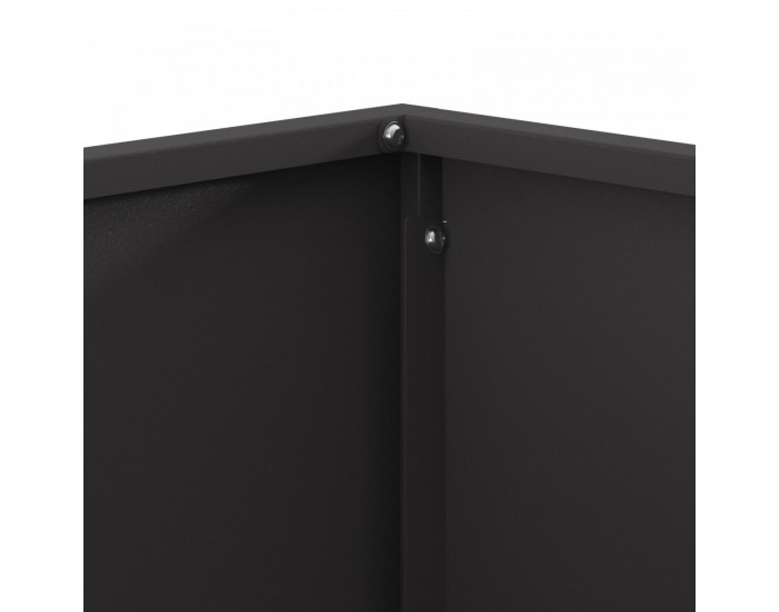 Sonata H Огнище Квадратно Черно 80x80x40 см Стомана