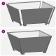 Sonata H Огнище квадрат 80x80x40 см от атмосферна стомана