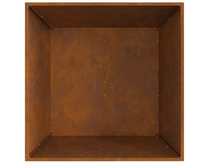 Sonata H Огнище квадрат 80x80x40 см от атмосферна стомана