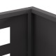 Sonata H Огнище Ректорангулрно Черно 50x30x40 см Стомана