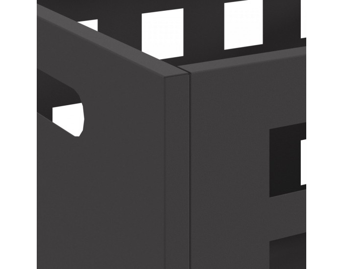 Sonata H Огнище Ректорангулрно Черно 50x30x40 см Стомана