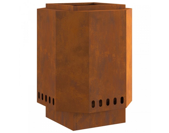 Sonata H Бездимно огнище 38x38x51 см от дъждоустойчив стоманен