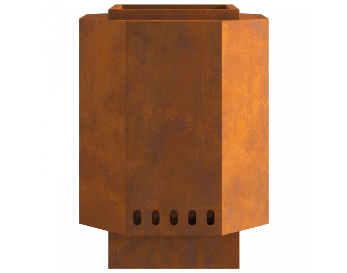 Sonata H Бездимно огнище 38x38x51 см от дъждоустойчив стоманен